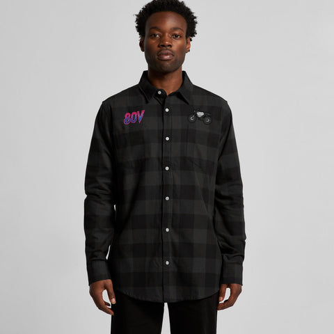 80V CHECK SHIRT /// LONG SLEEVE BUTTON UP - ONYX Motors