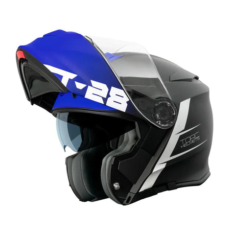Torc Helmet - T - 28 Essence Black Blue - ONYX Motors