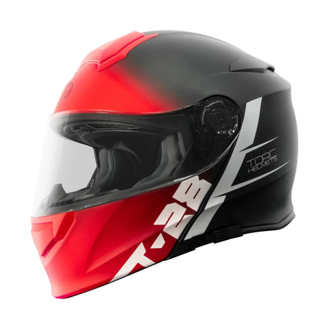 Torc Helmet - T - 28 Essence Black Red - ONYX Motors