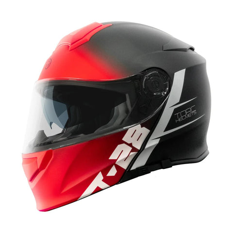 Torc Helmet - T - 28 Essence Black Red - ONYX Motors