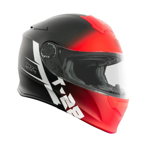 Torc Helmet - T - 28 Essence Black Red - ONYX Motors