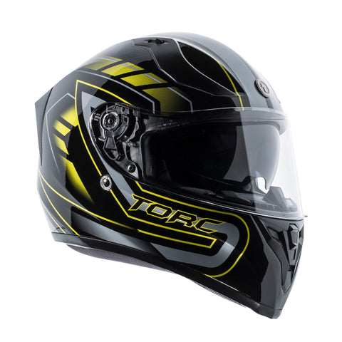 Torc Helmet - T-15 Bluetooth Horizon HI VIZ Yellow