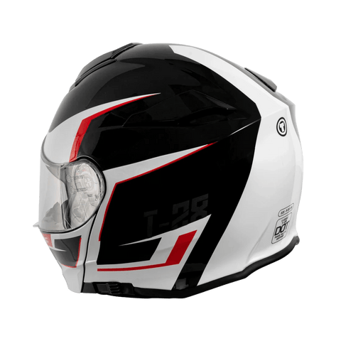 Torc Helmet - T - 28 Vertex Black Red - ONYX Motors