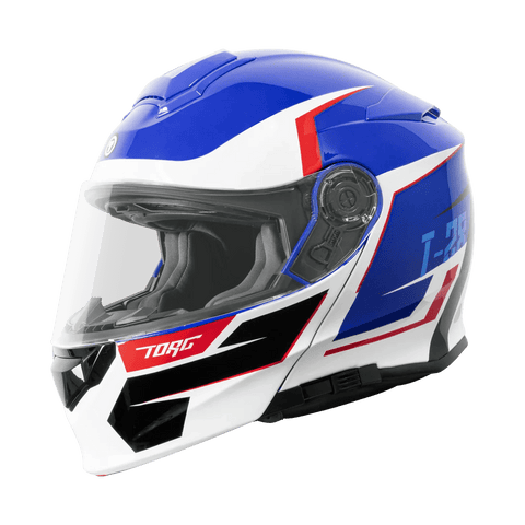 Torc Helmet - T - 28 Vertex Blue White Red - ONYX Motors