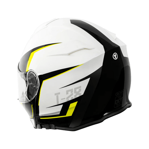 Torc Helmet - T - 28 Vertex White Black Fluo Yellow - ONYX Motors
