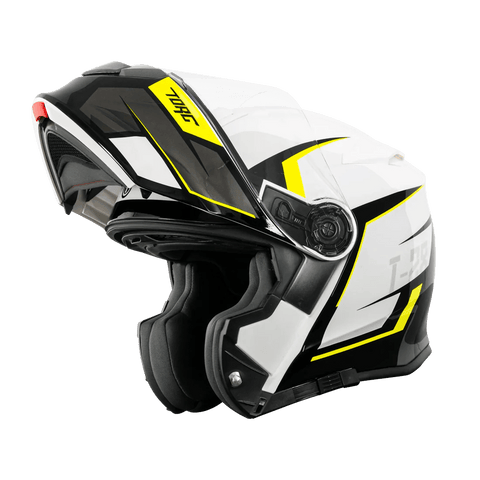 Torc Helmet - T - 28 Vertex White Black Fluo Yellow - ONYX Motors