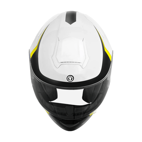 Torc Helmet - T - 28 Vertex White Black Fluo Yellow - ONYX Motors